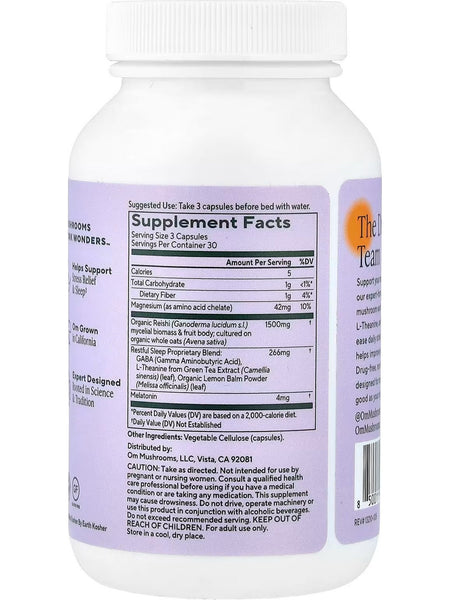 Om Mushroom Superfood, Sleep Mushroom Capsules, 90 Vegetable Capsules
