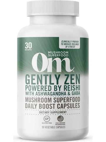 Om Mushroom Superfood, Gently Zen Mushroom Superfood Daily Boost Capsules, 90 Vegetable Capsules