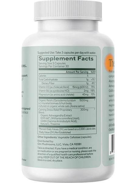 Om Mushroom Superfood, Relax Mushroom Capsules, 90 Vegetable Capsules