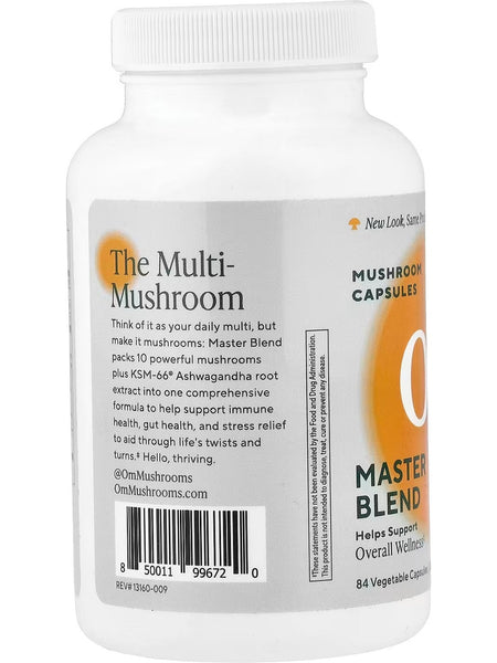 Om Mushroom Superfood, Master Blend, 84 Vegetable Capsules