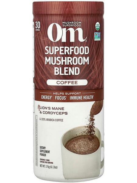 Om Mushroom Superfood, Mushroom Blend, Coffee, 6.13 oz