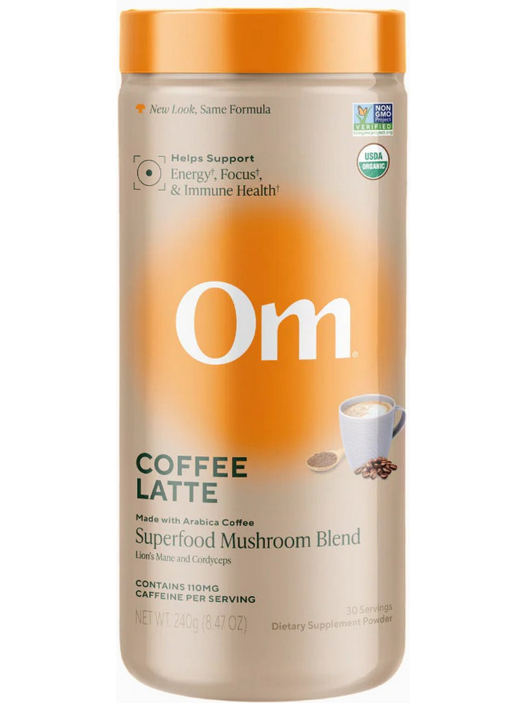 Om Mushroom Superfood, Mushroom Coffee Latte Blend, 8.47 oz