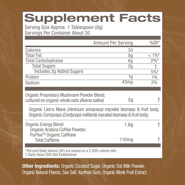 Om Mushroom Superfood, Mushroom Coffee Latte Blend, 8.47 oz