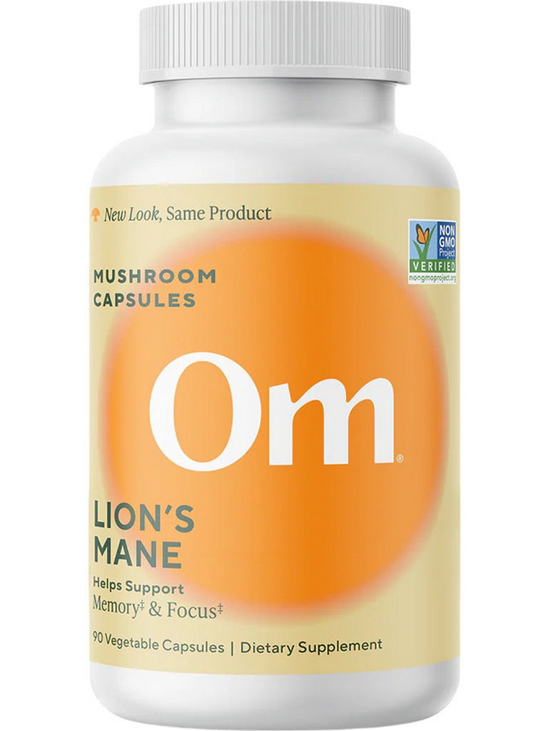 Om Mushroom Superfood, Lion’s Mane Mushroom Capsules, 90 Vegetable Capsules