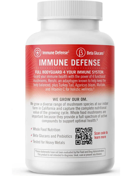 Om Mushroom Superfood, Immune Defense Mushroom Superfood Daily Boost Capsules, 90 Vegetable Capsules