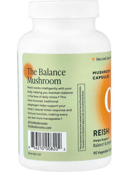 Om Mushroom Superfood, Reishi Mushroom Capsules, 90 Vegetable Capsules