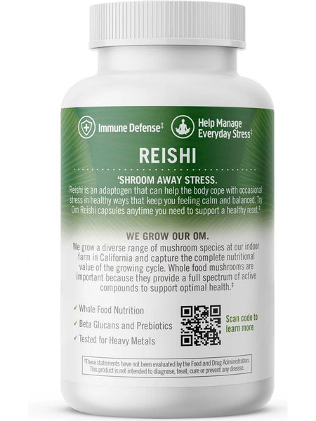 Om Mushroom Superfood, Reishi Mushroom Superfood Daily Boost Capsules, 90 Vegetable Capsules