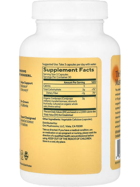 Om Mushroom Superfood, Cordecyps Mushroom Capsules, 90 Vegetable Capsules
