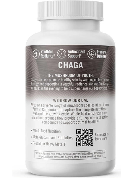 Om Mushroom Superfood, Chaga Mushroom Superfood Daily Boost Capsules, 90 Vegetable Capsules