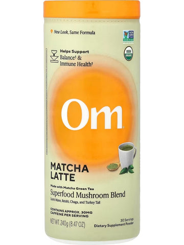 Om Mushroom Superfood, Mushroom Matcha Latte Blend, 8.47 oz