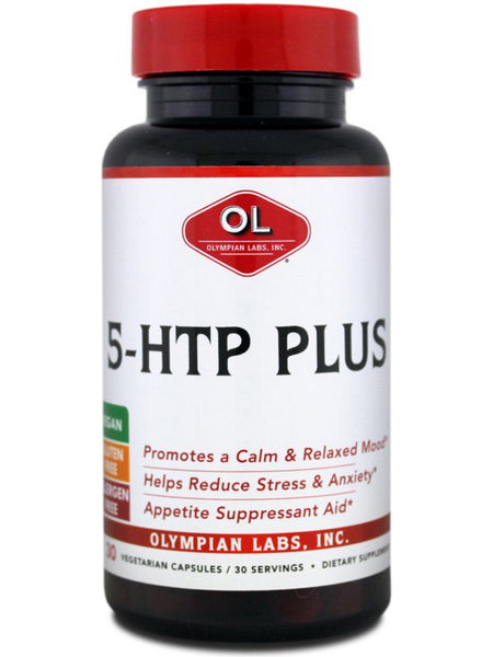 Olympian Labs, 5 HTP Plus, 100 mg, 30 Vegetarian Capsules