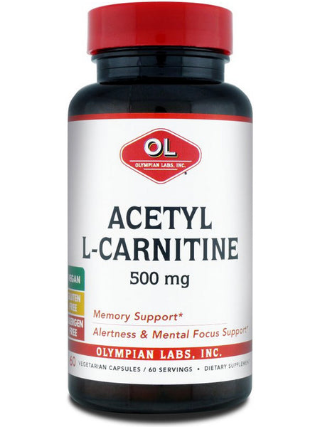 Olympian Labs, Acetyl L Carnitine, 500 mg, 60 Vegetarian Capsules