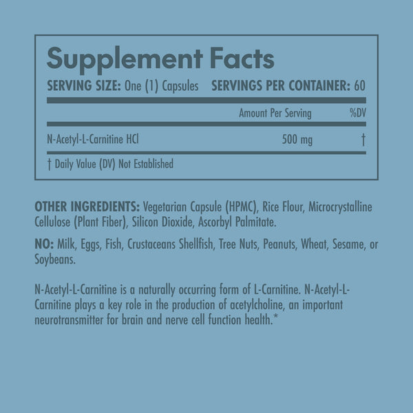 Olympian Labs, Acetyl L-Carnitine, 60 Capsules