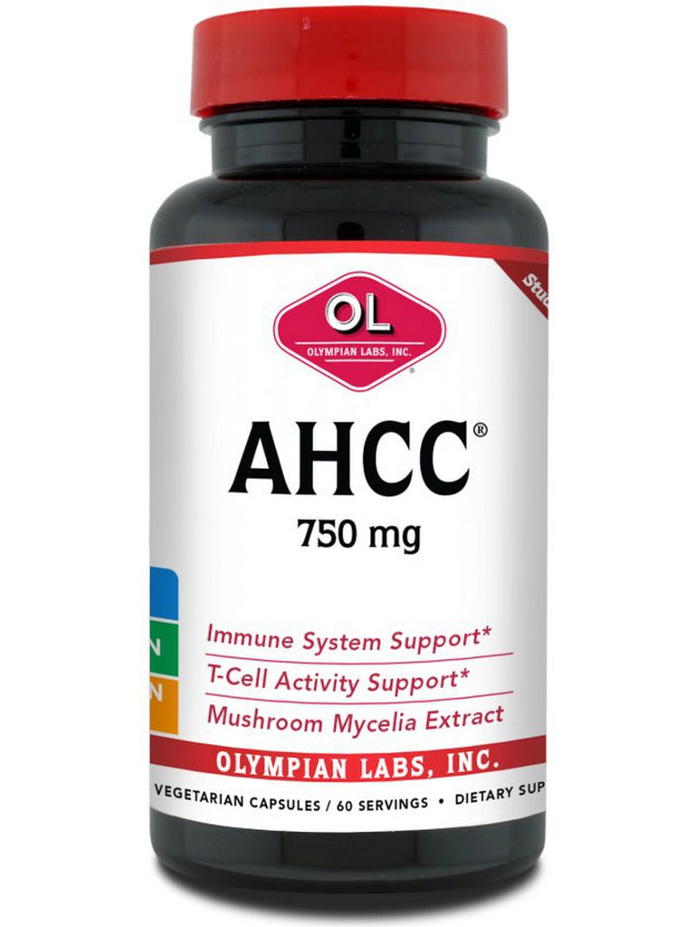 Olympian Labs, AHCC, 750 mg, 60 Vegetarian Capsules