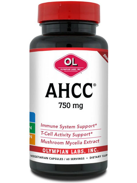 Olympian Labs, AHCC, 750 mg, 60 Vegetarian Capsules