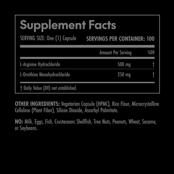 Olympian Labs, Arginine and Ornithine, 100 Capsules