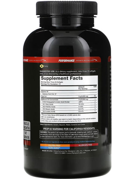 Olympian Labs, CLA, 3000 mg, 210 Softgels