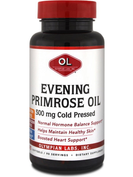 Olympian Labs, Evening Primrose Oil, 500 mg Cold Pressed, 90 Softgels