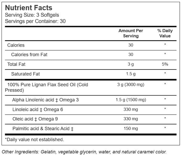 Olympian Labs, Flax Seed Oil, 3000 mg, 90 Softgels