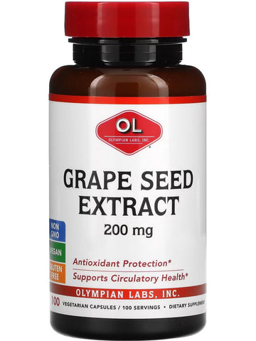 Olympian Labs, Grape Seed Extract, 200 mg, 100 Vegetarian Capsules