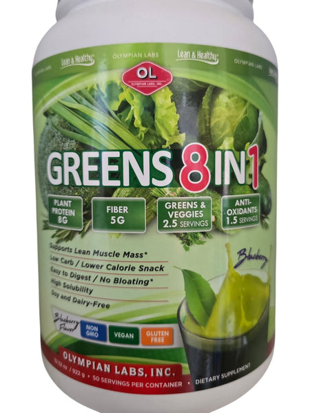 Olympian Labs, Greens Protein 8 in 1, Blueberry, 32.52 oz