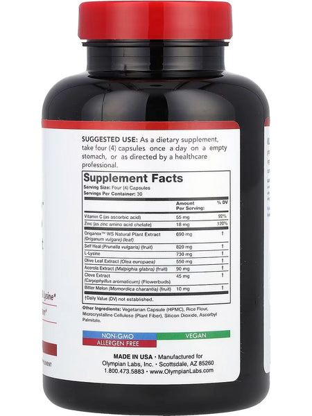 Olympian Labs, Herp-Eeze, 120 Vegetarian Capsules