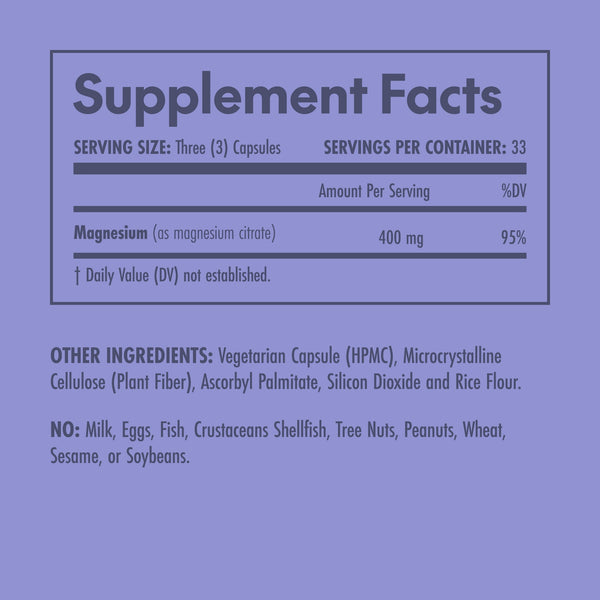Olympian Labs, Magnesium Citrate, 400 mg, 100 Capsules