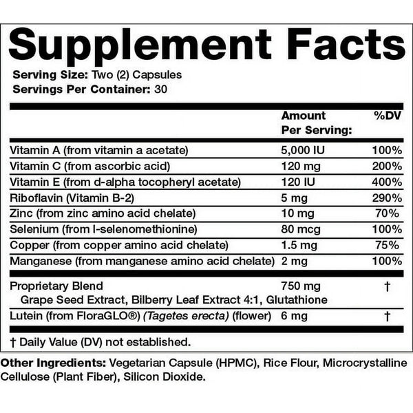 Olympian Labs, Nutra Vision, 60 Vegetarian Capsules