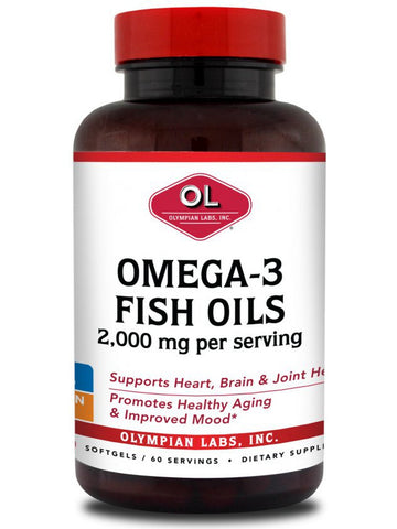 Olympian Labs, Omega 3 Fish Oils, 2000 mg, 120 Softgels