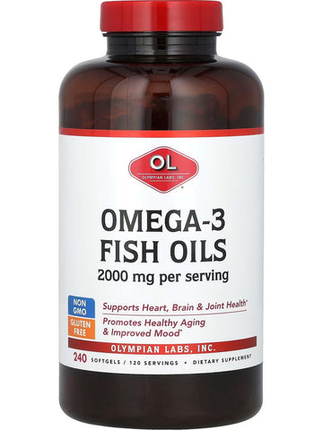 Olympian Labs, Omega 3 Fish Oils, 2000 mg, 240 Softgels