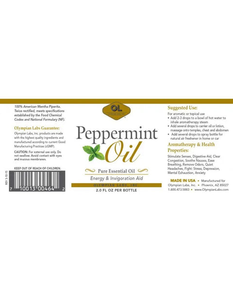 Olympian Labs, Peppermint Oil, 2 fl oz