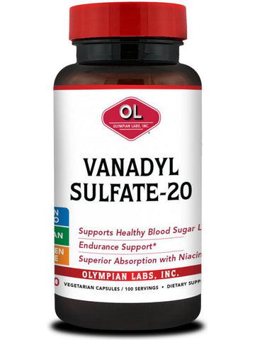 Olympian Labs, Vanadyl Sulfate, 20 mg, 100 Vegetarian Capsules