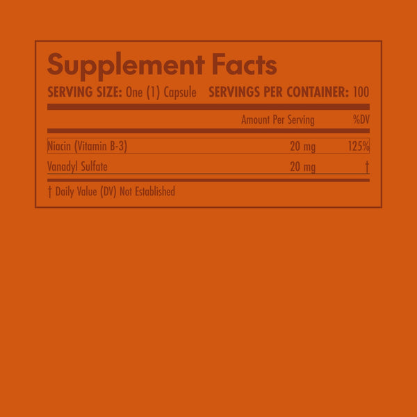 Olympian Labs, Vanadyl Sulfate-20 with Niacin, 100 Capsules