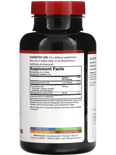Olympian Labs, Vitamin C, 1000 mg, 100 Tablets