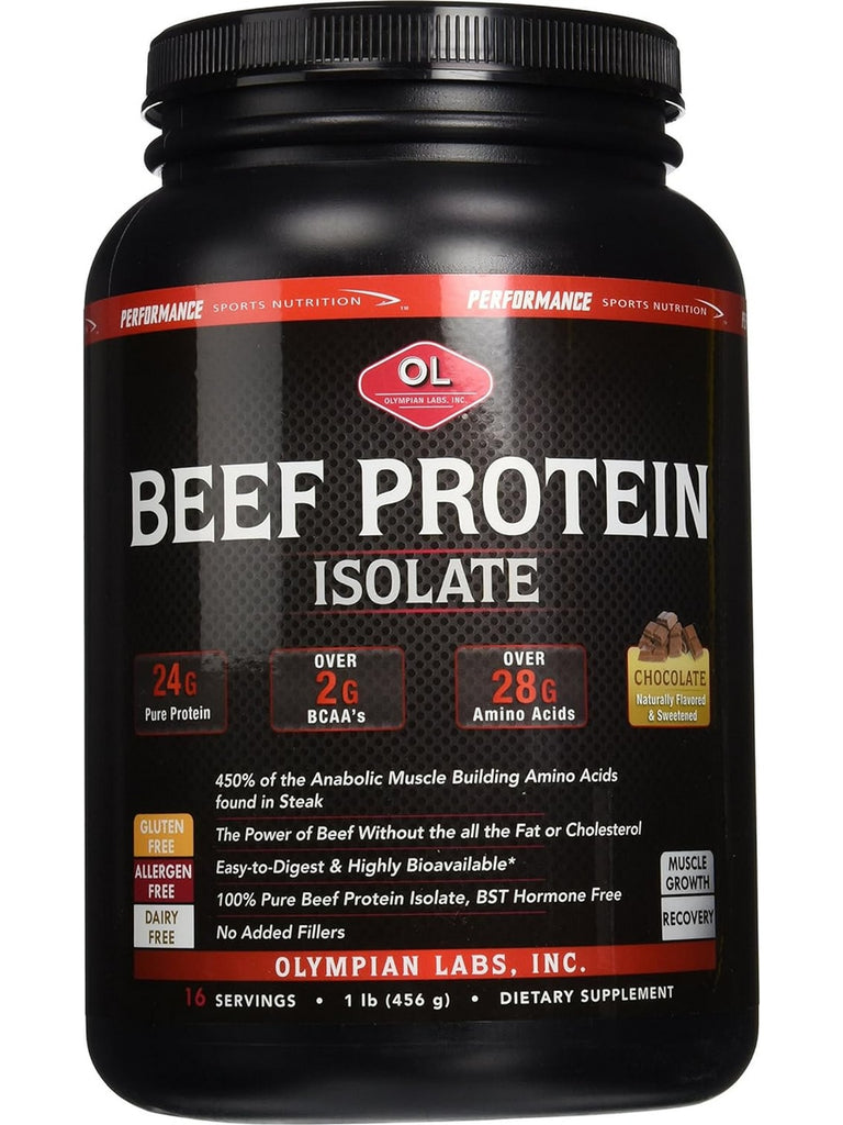 Olympian Labs, Beef Protein, Chocolate, 1 lb