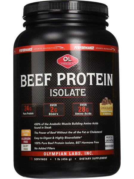 Olympian Labs, Beef Protein, Chocolate, 1 lb