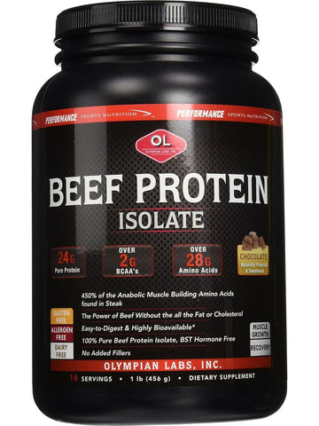 Olympian Labs, Beef Protein, Chocolate, 1 lb