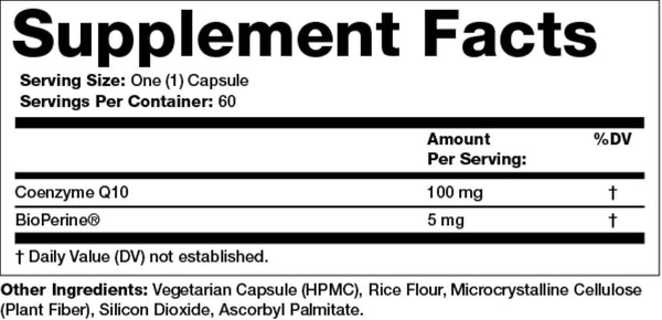 Olympian Labs, CoQ10 100 mg with BioPerine, 60 Vegetarian Capsules
