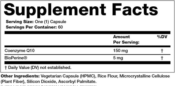 Olympian Labs, CoQ10 150 mg with BioPerine, 60 Vegetarian Capsules