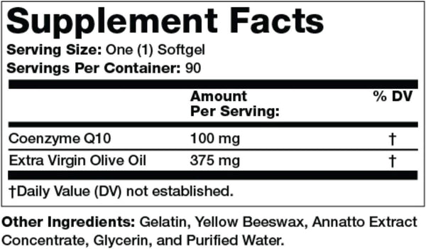 Olympian Labs, CoQ10 100 mg with Extra Virgin Oil, 90 Softgels