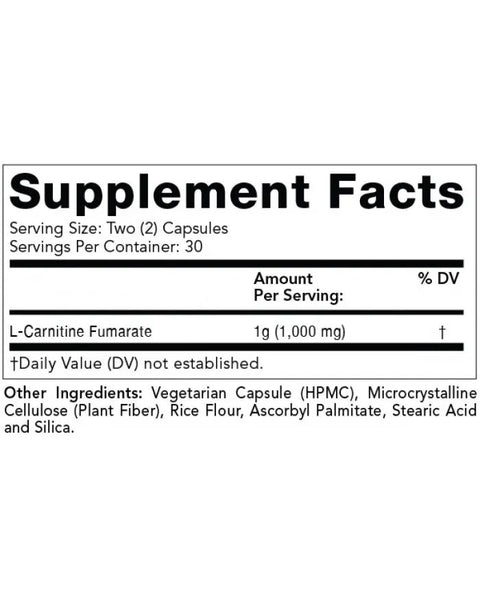 Olympian Labs, L-Carnitine Fumarate, 60 Vegetarian Capsules