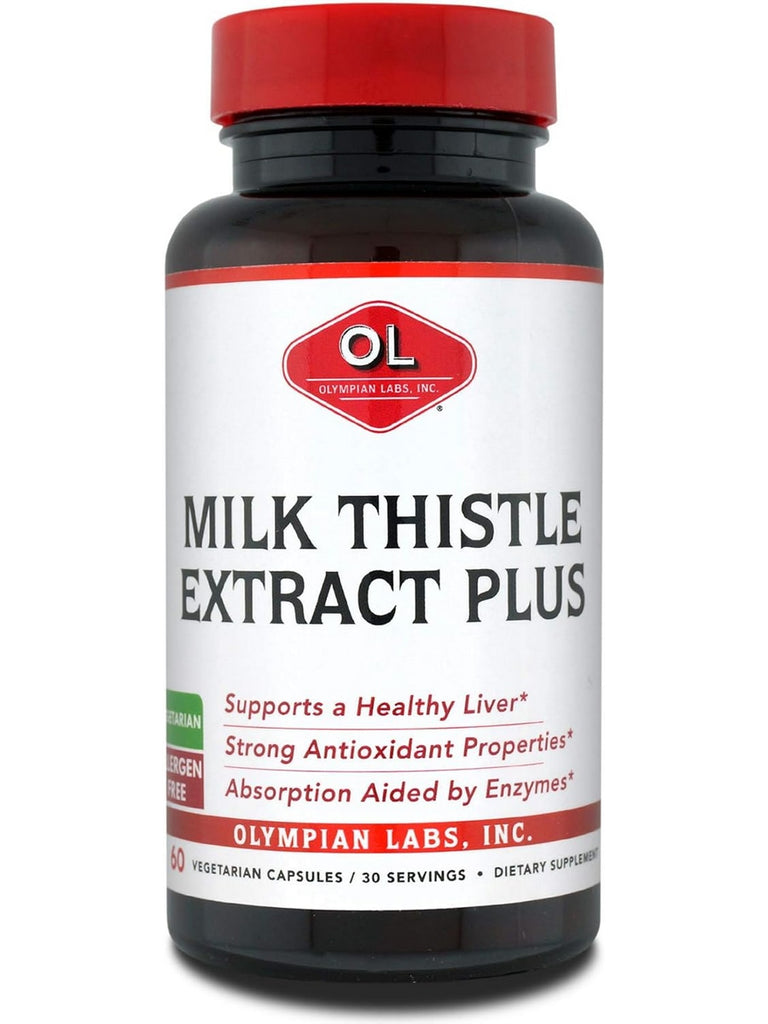 Olympian Labs, Milk Thistle Extract Plus, 200 mg, 60 Vegetarian Capsules