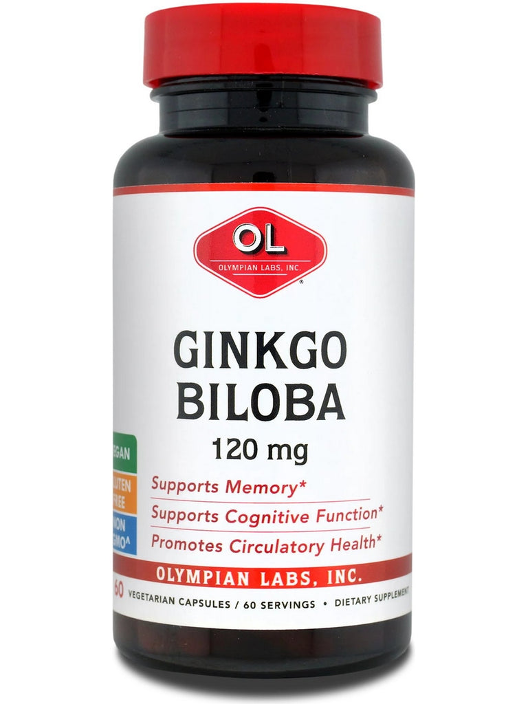 Olympian Labs, Ginkgo Biloba, 120 mg, 60 Vegetarian Capsules
