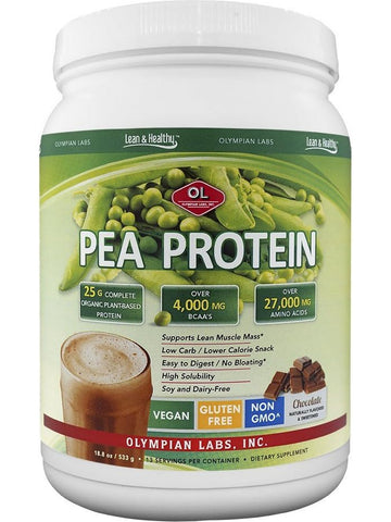 Olympian Labs, Pea Protein, Chocolate, 533 grams