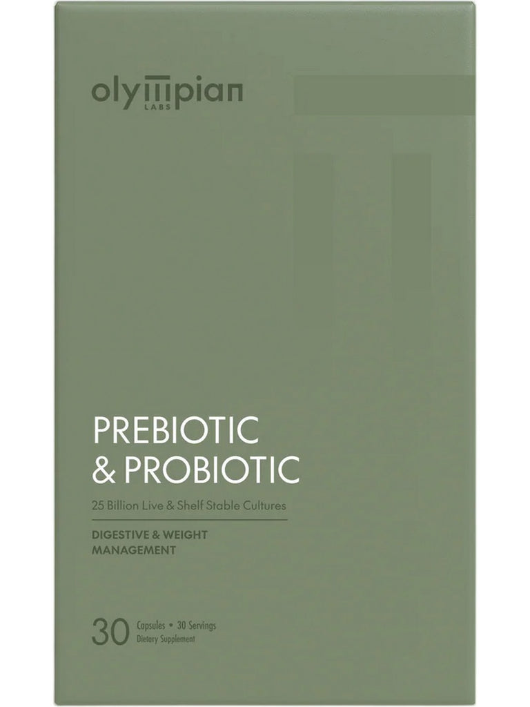 Olympian Labs, PreBiotic and ProBiotic, 30 Capsules
