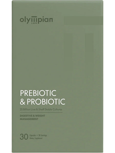 Olympian Labs, PreBiotic and ProBiotic, 30 Capsules