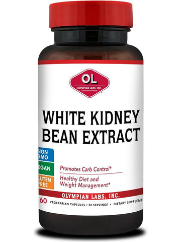 Olympian Labs, White Kidney Bean Extract, 1200 mg, 60 Vegetarian Capsules