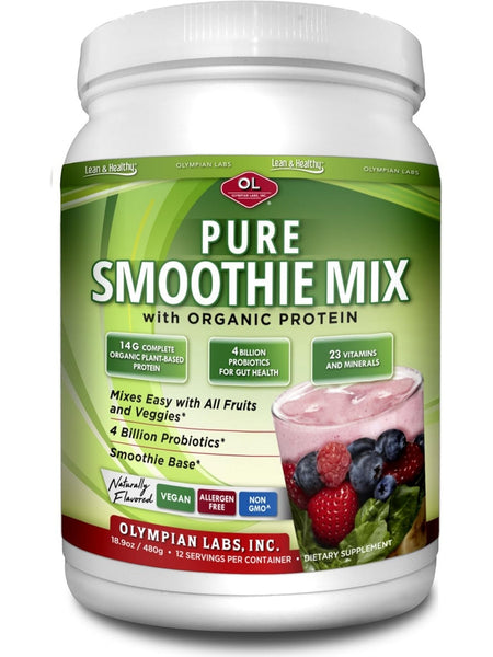 Olympian Labs, Pure Smoothie Mix with Organic Protein, 480 grams