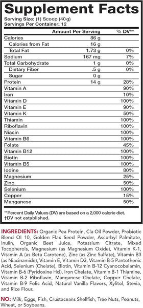 Olympian Labs, Pure Smoothie Mix with Organic Protein, 480 grams