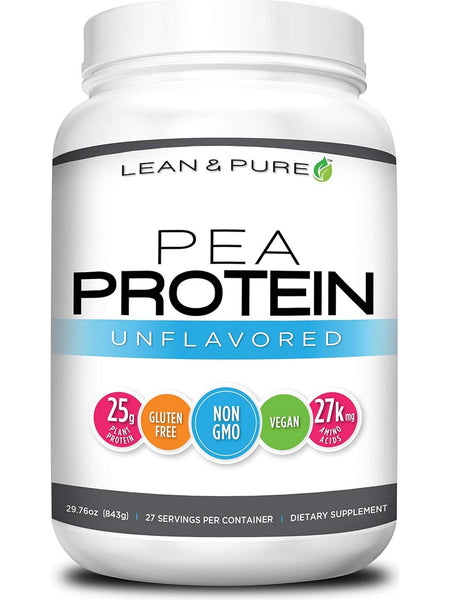 Olympian Labs, Lean and Pure, Pea Protein, Unflavored, 843 grams